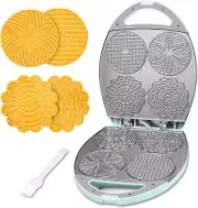 Multi Pizzelle Maker Electric, Stroopwafel Iron, 4 X 4.5'' Pizzelle Waffle Cooki