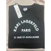 在飛比找蝦皮購物優惠-Karl Lagerfeld 卡爾 老佛爺經典字樣 T恤 全