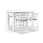 NEW Santorini Outdoor 1.5M Rectangle Aluminium Table With 4 X Kansas Bar Stools