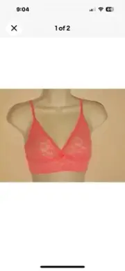 NWT SEXY VICTORIAS SECRET DESIGNER LACE TRIANGLE BRA SIZE X-SMALL PINK