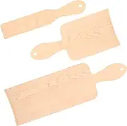 Healeved Wooden Highlighting Paddle Board Set 3 Sizes for Professional Diy Hair Coloring