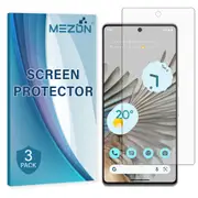[3 Pack] Google Pixel 7 Pro (6.7") Premium Clear Edge-to-Edge Full Coverage Hydrogel Screen Protector Film by MEZON (Pixel 7 Pro, Hydrogel)