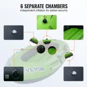 5-Person PVC Inflatable Fishing Boat with Oars and Pump, 499 kg Capacity