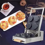 Commercial Pizza Maker, 2000W Electric Pizza Making Machine, Pizza 4pcs, Temperature Control 50~300°C, Timing 0~5 Minutes, WaffleBaking Maker, Party Snack Baker Machine, Pizza Cookie Making Machine