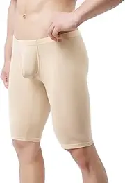 [DRHOM] Men's Bulge Pouch Compression Shorts Pants Base Layer Bodybuilding Sports Workout Yoga Capris Tights