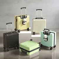 在飛比找蝦皮購物優惠-高級感18吋行李箱 小型登機箱 拉桿箱子 正方形行李箱 小型