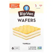 Rip Van Wafels, Wafers, Vanilla, 6 Pack, 0.78 oz (22 g) Each