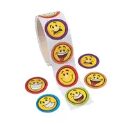 Smile Face Stickers (Roll of 100)