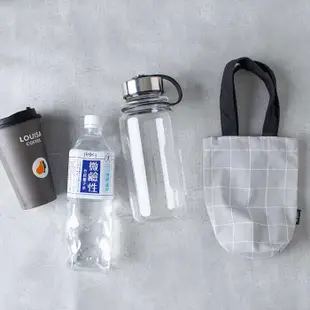 【平帆系】日式簡約風 格紋杯袋/中 水杯 水瓶 寶特瓶 收納 (5折)