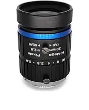 HD 4K Industrial CCTV Lens 10MP 20mm C-Mount Aperture F2.0-F16 Image Format 1 Inch for Surveillance Security IP Cameras
