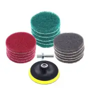 16Pcs 4 Inch Tile Scrubber Scouring Pad Cleaning Kit with 4 InU5