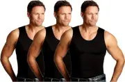 Insta Slim As Seen On TV Men's Compression Muscle Tank Shirt (Pack of 3)