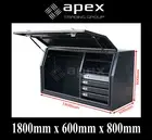 BRAND NEW 2MM TOOLBOX FLAT BLACK ALUMINIUM TOOL BOX-UTE TRUCK STORAGE-1868FDFPBL