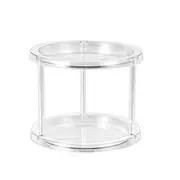 2Tier Lazy Susan Turntable Kithen Pantry Spice Rack Cabinet Shelf Organizer Tray