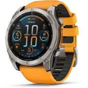 Garmin fenix® 8 51mm AMOLED Sapphire Edition Titanium with Spark Orange + Graphite Band