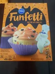 NEW PILLSBURY FUNFETTI CAKE MIX WITH CANDY BITS 15.25 OZ BOX LIMITED HALLOWEEN