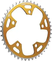 Pulsar Chainring 44T 1/8" 110mm BCD 5 Arm Hole Old School BMX Single Speed Fixie, Gold, WFS3075-BO