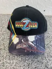 Doug Zilla Baseball Hat Mens. Black Snap-on Adjustable Strap Cap One Size