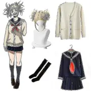 My Hero Academia Halloween Costume Anime Boku No Hero Academia Himiko Toga Jk Uniform Sweater Coat Wig Costumes S