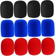 Totority 12Pcs Reusable Mic Sponge Covers Windshield Microphone Windscreen Covers for Handheld Mics Strong Elasticity Washable Breathable Design Protects Against Wind and Moisture