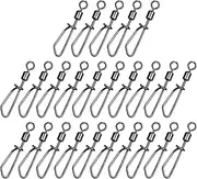 Quick Fishing Snaps – Fishing Tackle Snap Clips, 25 Pack Flexible Clip Swivels with 360 Degree Rotation | Fast Attach Clips for Lures, Bait, Hooks, Gear Anglers, Tackle Box Accessories for All Waters