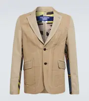 [Junya Watanabe] Junya Watanabe Printed cotton and linen blazer AU 90 beige
