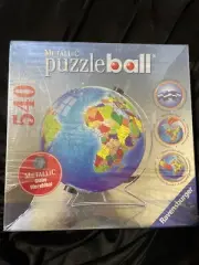 NEW RAVENSBURGER METALLIC 3D PUZZLEBALL GLOBE PUZZLE BALL 540 PIECES @SEE PHOTOS