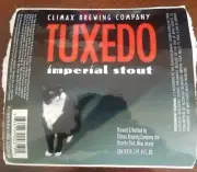 climax Brewing Company tuxedo Imperial Stout bottle sticker Roselle Park NJ