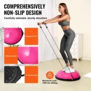 Half Balance Ball Trainer 26 Inch Stability Yoga Ball with Resistance Bands and