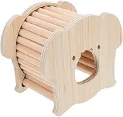 HAPINARY Guinea Pig Hideout House Wooden Castle for Small Pets Natural Nesting Box with Climbing Durable Design for Hamsters Rabbits Rats Secluded Space Play