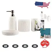 Durable and Fashionable Leaf White Bathroom Accessories Set - Perfect for Gifts