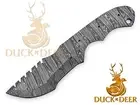 7.5" Long Handmade Damascus Steel Blank Blade Tracker Knife Fixed Blade Knife