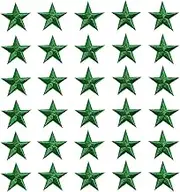 Zlettery 30pcs Green Star Iron on Patches, Star Patches Embroidered Applique for Clothing, Jackets, Hats,Backpacks, Jeans (1.2 inches), 30pcs/(1.2 x 1.2in), 30pcs/(1.2 x 1.2in)
