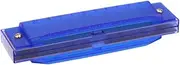 Diatonic Harmonica 10 Holes Blues Harp Mouth Organ Key of C Reed Instrument with Case Musical Toy Blue One Size