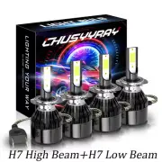 For Smart Fortwo 2008-2015 6000K LED Headlight High Low Beam Light Bulb Combo (for: Smart)