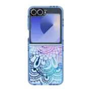 Galaxy Z Flip6 Impact Case Galaxy Mandala - Magenta & Teal Mandala