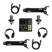 Rode Two Person Podcasting Bundle Inc.RodaCaster Duo,& 2X PodMic, NTH100, PSA1+ & XLR3M