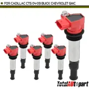 6Pcs Red Ignition Coil for Buick Enclave 2009 Cadillac Chevrolet GMC Saab Saturn (for: Chevrolet)