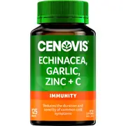 Cenovis Echinacea Garlic Zinc & Vitamin C For Immune Support 125 pack