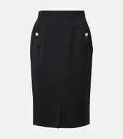 [Alessandra Rich] Alessandra Rich Virgin wool pencil skirt AU 10 black
