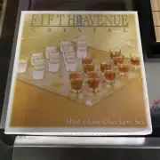 Fifth Avenue Crystal Shot Glass Checkers Set