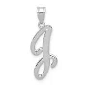 14k White GoldW White Gold Script Letter J Initial Pendant