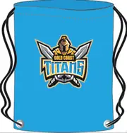 Gold Coast Titans NRL Sling Sack * Library Bag * Gym Bag