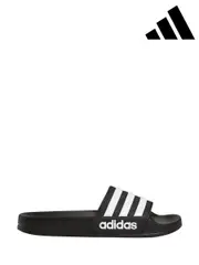 adidas Black Adilette Shower Kids Slides (770131) | $42