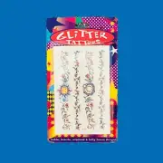 Vintage 1998 Glitter Tatoos Temporary - Anklet Bracelet Armband & Belly Designs