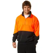 ABEL - Mens Hi-Vis Work Safety Fleece Collared Sweater