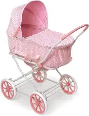 3-in-1 Toy Doll Pram Stroller and Carrier for 18-22 inch Dolls - Pink/Rosebud