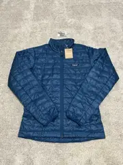 New Patagonia Nano Puff Jacket Lagom Blue Full Zip Insulated Primaloft Womens