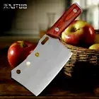 Full Tang Small Cleaver Knife Mini Steel Butcher Beef Cut Bones Ribs Wood Handle