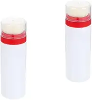 LALAFINA 2pcs Portable Powder Bottle with Soft Puff for Easy Application for Travel and Home Use Durable Talcum Powder Box for Parents